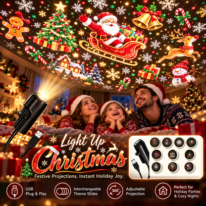 Plug‑and‑Play HD Holiday Projector, Multi‑Scene Projection Light for Christmas, Halloween & Faith‑Themed Decor 2026