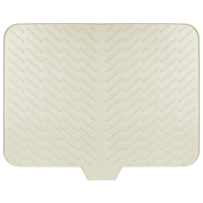 Silicone Large Size Dish Drying Mat with Built-in Drain Lip Dish Drainer Mats for Kitchen Counter Easy-Clean High Temperature Resistance