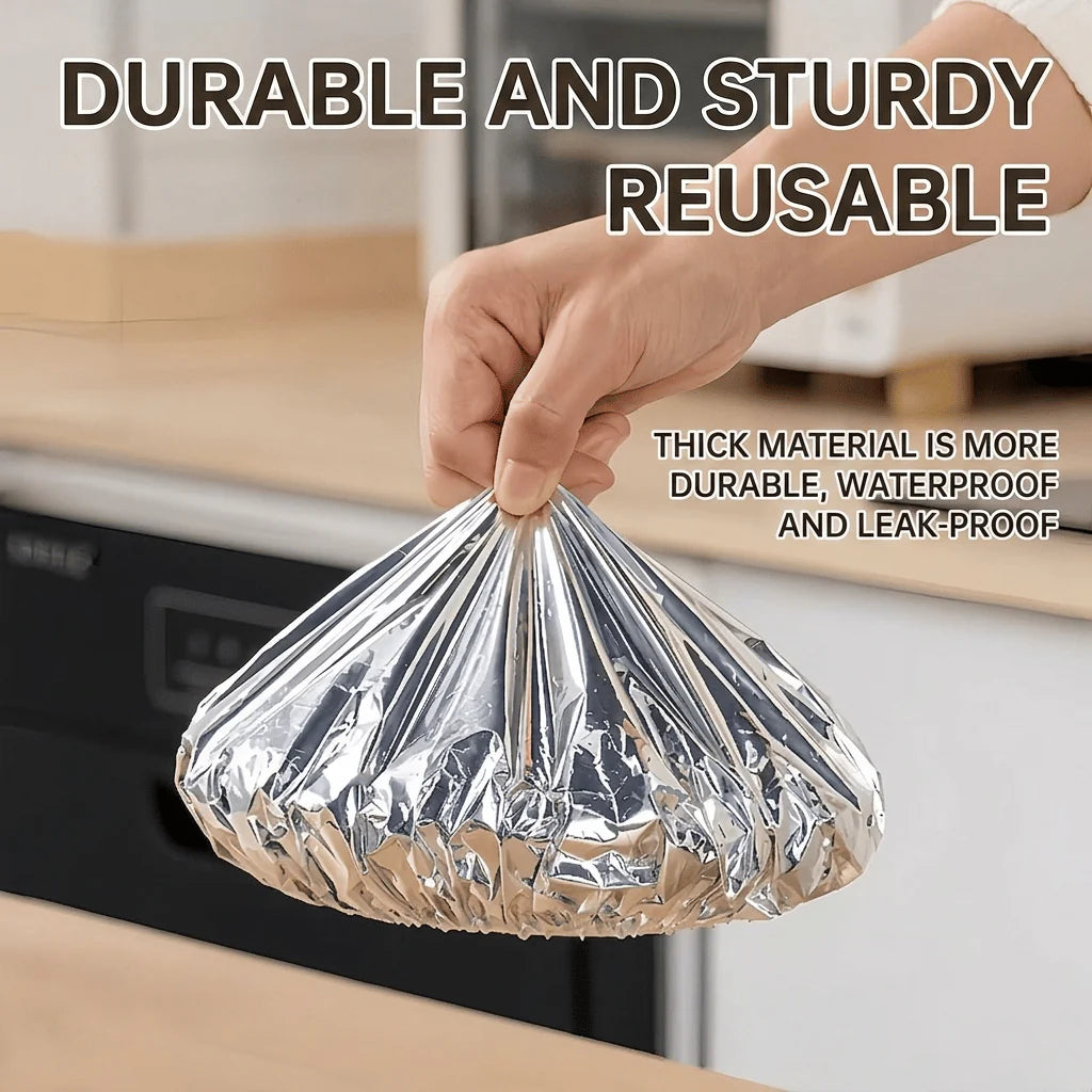 Reusable Aluminum Foil Thermal Food Cover — Heat-Retaining, Washable & Freshness-Preserving Kitchen Essential